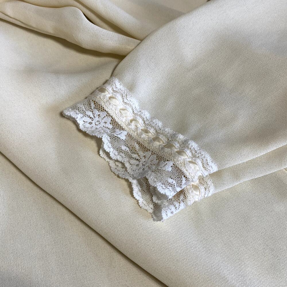 Vintage Notches White Lacy Victorian Collar Ruffle Prarie Cottage Blouse sz 7 - Picture 13 of 13